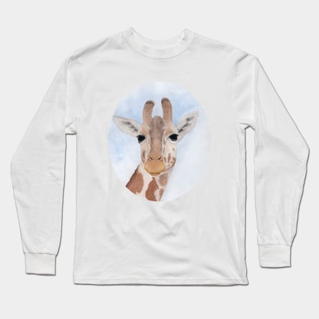 Giraffe Long Sleeve T-Shirt by lindaursin